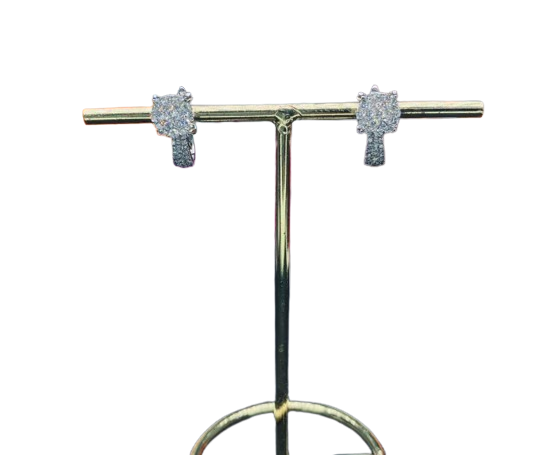 Anting Jepit Berlian bulat listring