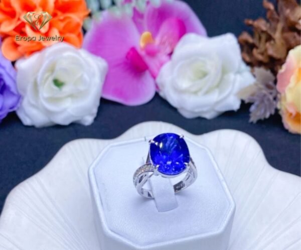 Cincin Berlian Kombinasi King Biru Safir